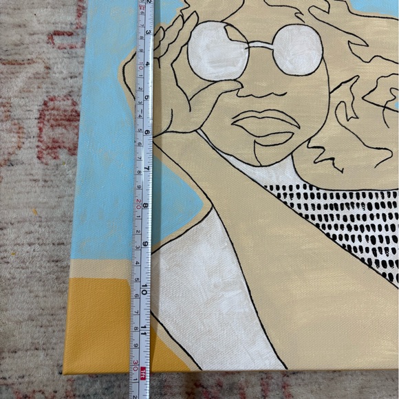 Lindsey Shaw Original Art Painting “Confidence” Momlife Portrait 12x12 Canvas - Picture 6 of 7